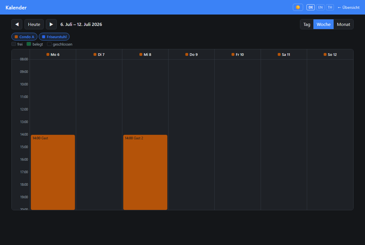 Screenshot termine — Wochenkalender